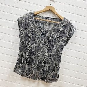 Express Snakeskin Print Blouse